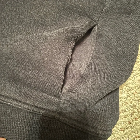 NIKE Women’s Black Funnel Neck Pocketed Hoodie Sweatshirt - Picture 5 of 5